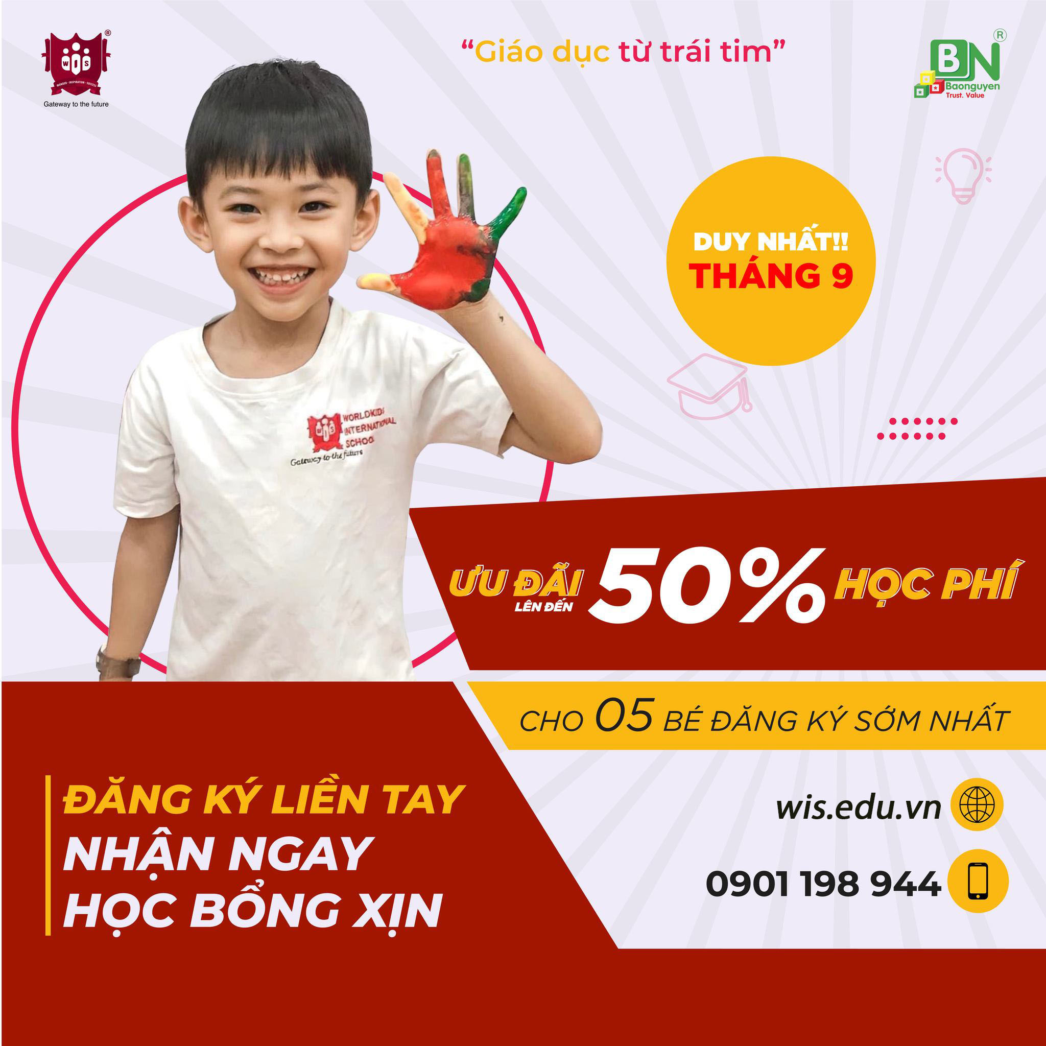 Học bổng trường mầm non song ngữ quốc tế WIS hình 1